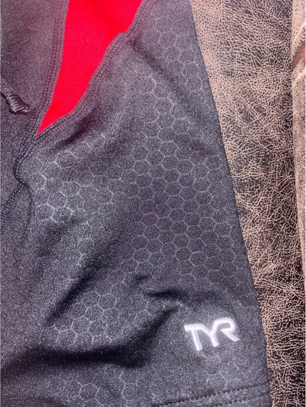 NWT TYR Durafast Elite Hexa Curve Jammer Swim Shorts Size 32 Black Red